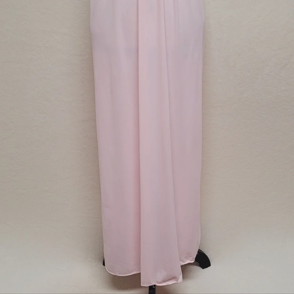 Vintage 60s Gilead Light Pink Floral Embroidered Sleeveless Nightgown Slip Dress - Picture 5 of 14
